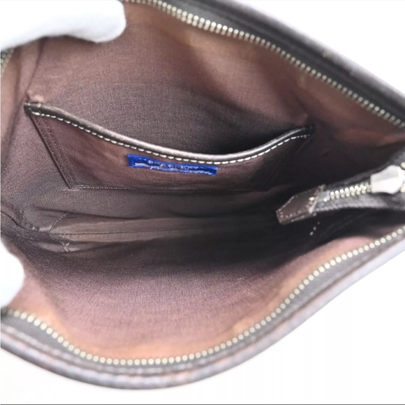 BURBERRY BLUE LABEL Check Pattern Shoulder Bag Nylon Leather Black - EUC - Picture 15 of 16